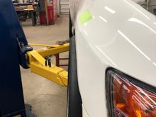 Front 295/30 R7 on 18x10.5 +38 with 25mm spacer.  Tire sticks out about 15mm past lip.  