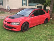The carbon wrap has been removed from the hood and roof.