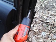 Front screw to remove chrome panel for plasti dip