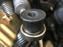 Shifter bushing doesn't fit inside cable.