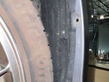 Clips inside wheel well