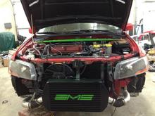 removed crash beam and IC sprayer , repainted intercooler and strut