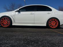 My Evo has a new stance.