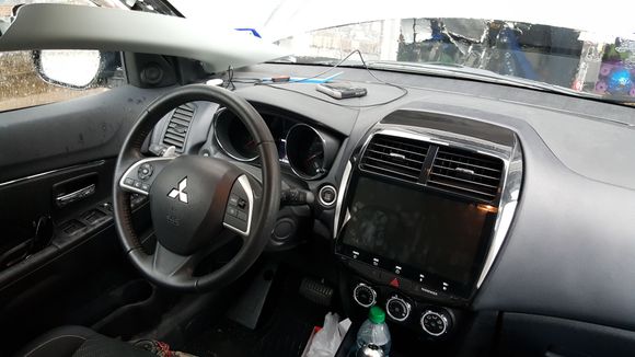 2015 Mitsubishi Outlander Sport Installing GPS and MIC via A pillar