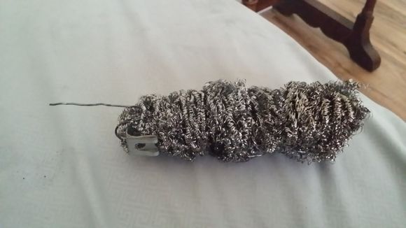 My homemade silencer. This is half of what I was using before, so it's possible double this was too much back pressure. Guess we'll never know lol