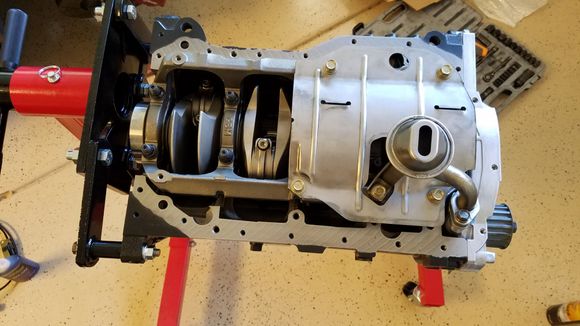 Installed Oil pick up tube and baffle.  Cleaned with compressed air.  All hardware torqued to spec.