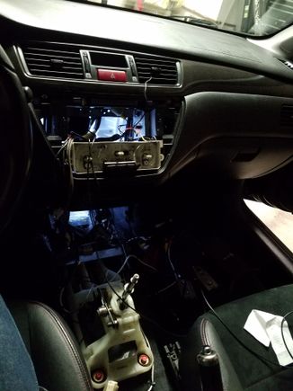 Getting ready to operate and install new head unit.