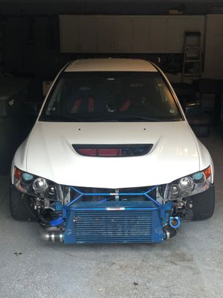Front bumper off.  
