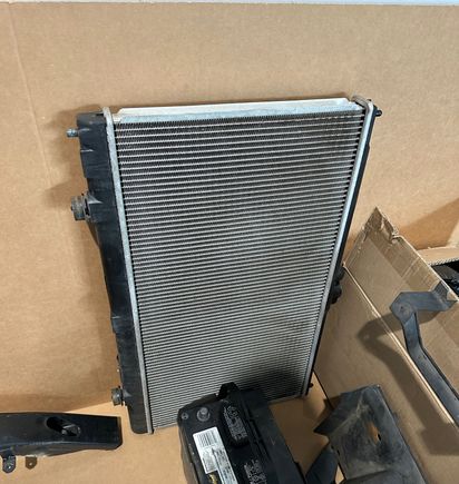 Radiator removed from car