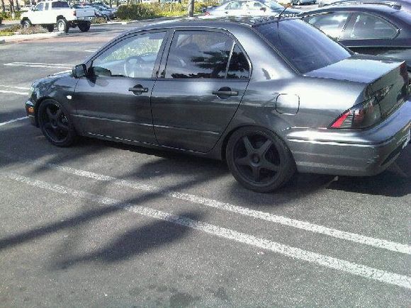 Flat black rims