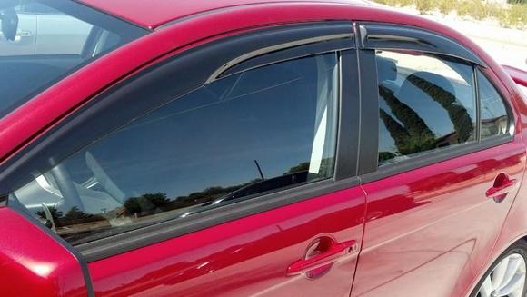 Window visors and Blacked out window trim