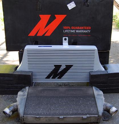 Stock versus Mishimoto's Race Intercooler