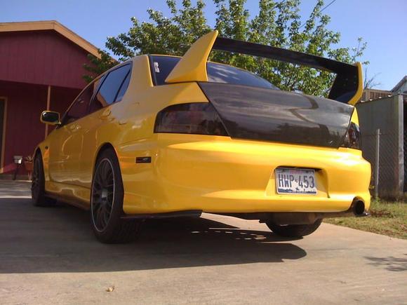 carbon seibon trunk, spoiler, smoked rear side markers, smoked taillights
