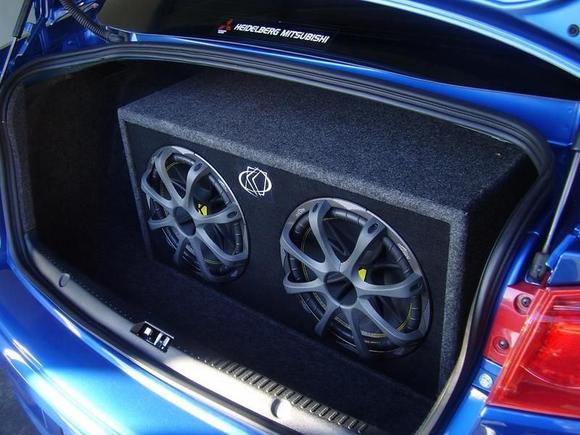 2 12" Kicker Comp Subs Powered By A Kicker ZX400.1