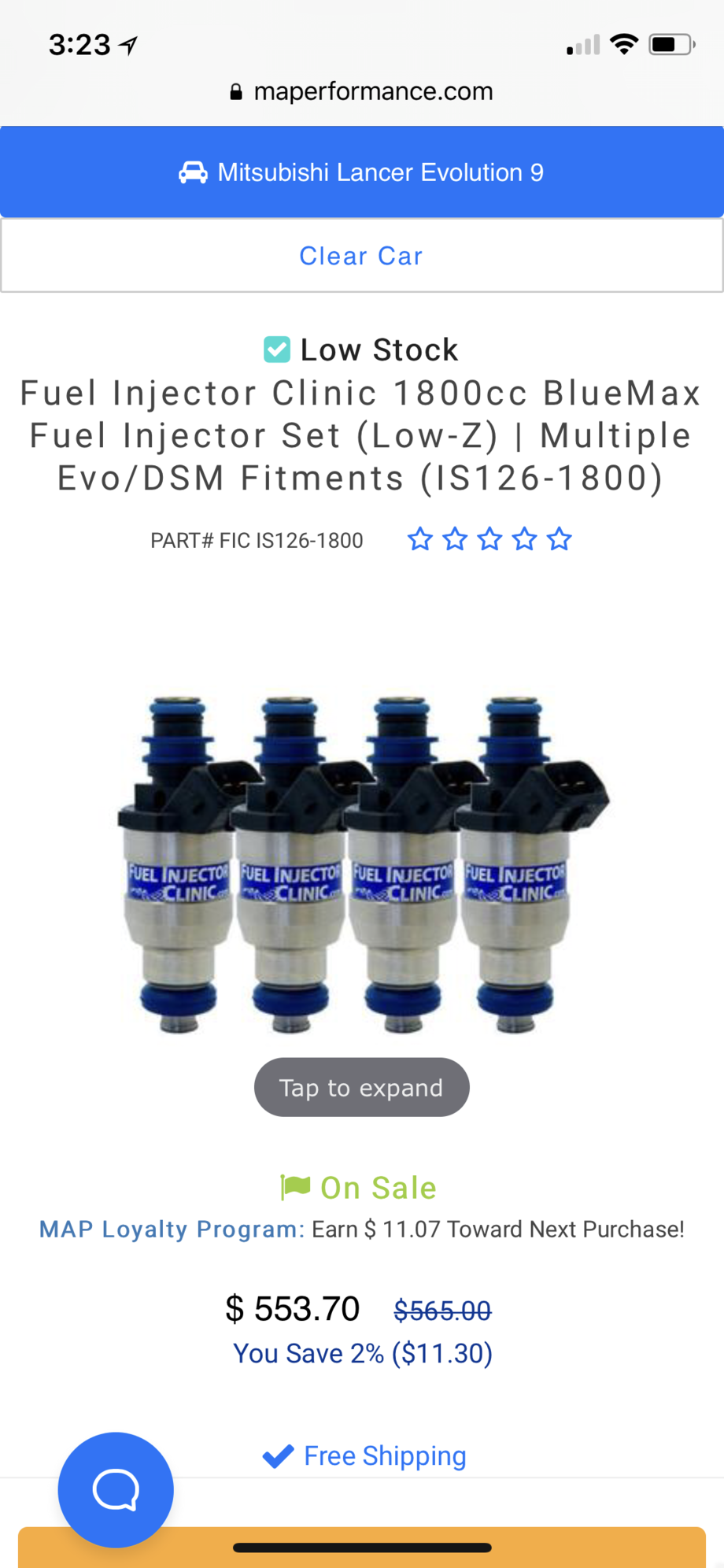 Engine - Intake/Fuel - Evo 8/9 fic 1800cc low imp injectors - New - 2003 to 2006 Mitsubishi Lancer Evolution - Aurora, CO 80011, United States