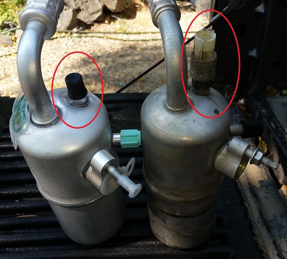A/C Accumulator / Receiver Drier new part is missing electrical