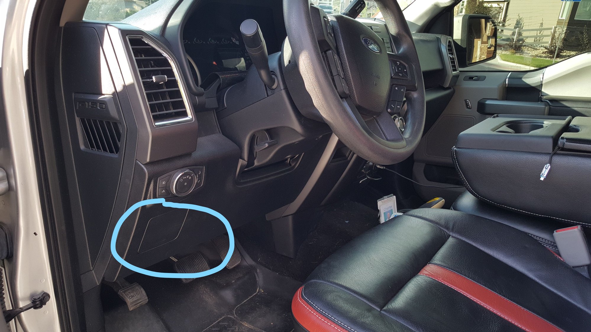 Unused area in panel below steering wheel? Ford F150 Forum