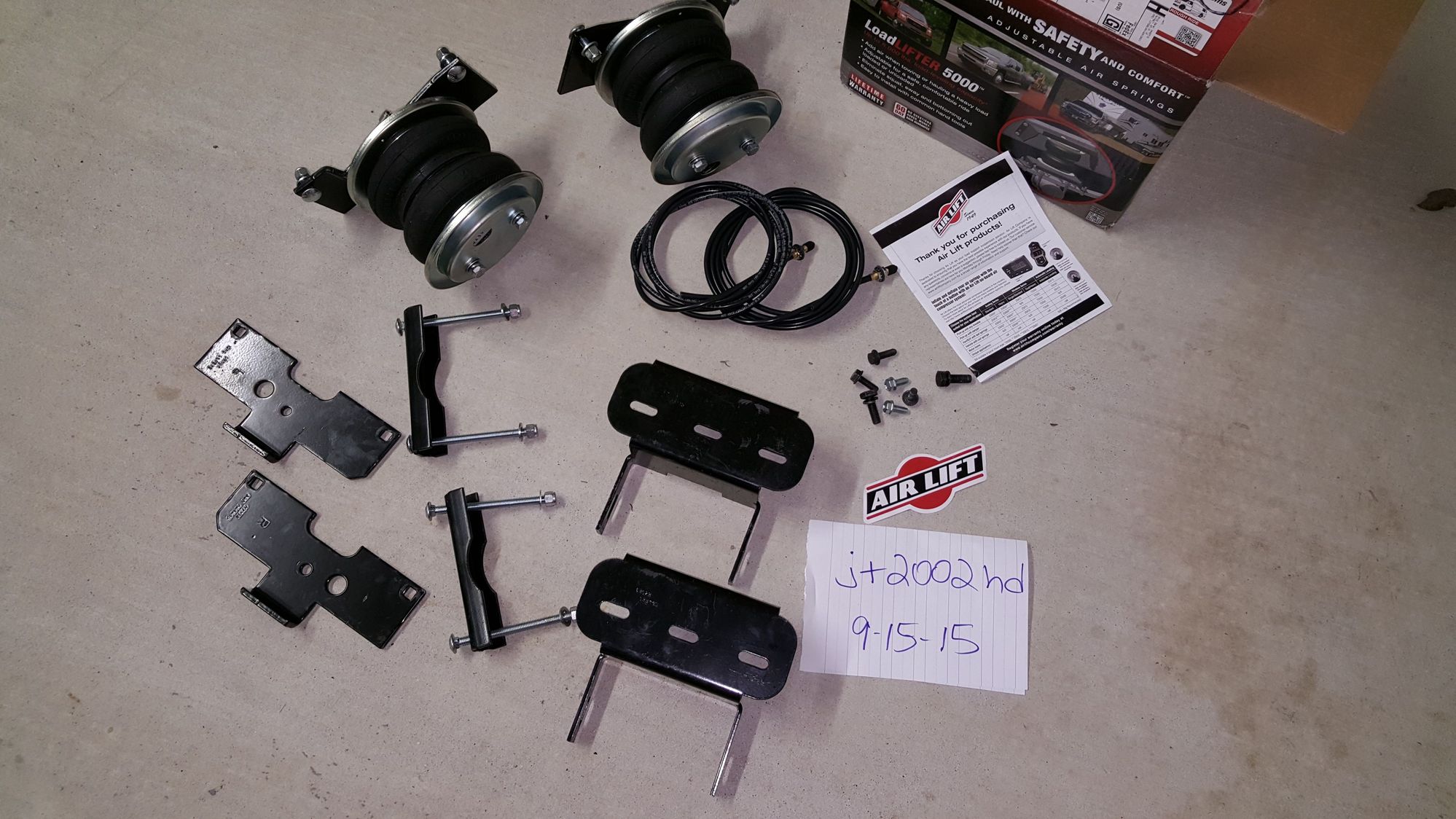 Air Lift 5000 rear Air Bag Leveling Kit Ford F150 Forum Community