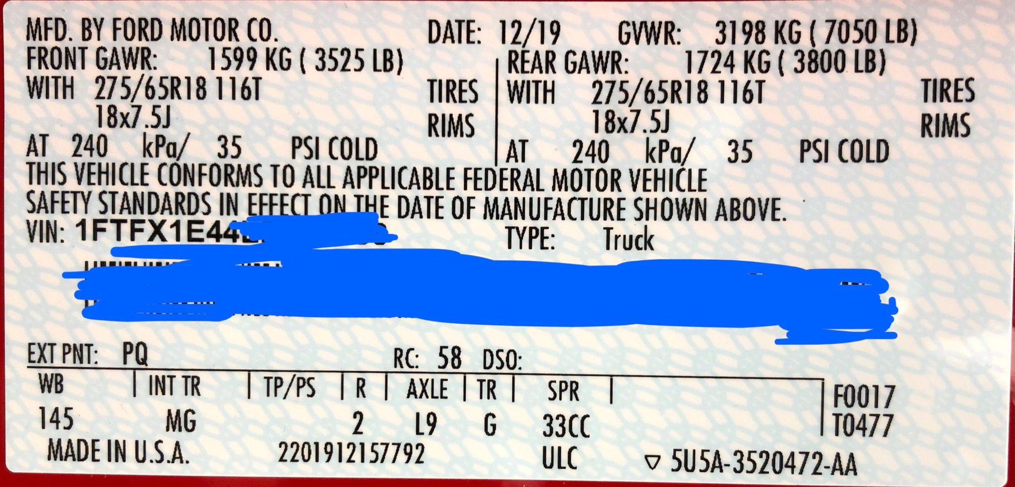 Axle Rating and Springs Vs GVWR Ford F150 Forum Community of Ford