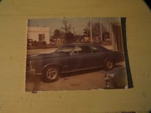 At the car wash in Thibodaux...old Polaroid camera pictures. Mickey Thompson Eliminator 2 wheels with Casler cheater slicks on the rear. Had to grind down the inner wheelwell to clear these tires. Buddy of mines '66 GTO front fender in the picture. 