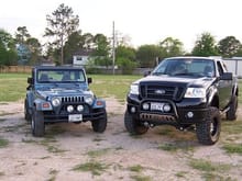 With friends jeep