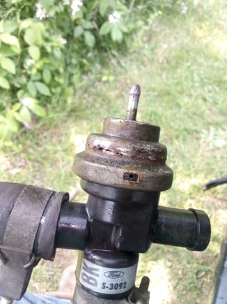Rusted through divert valve.