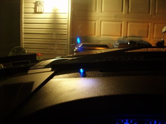 Custom blue alarm LED