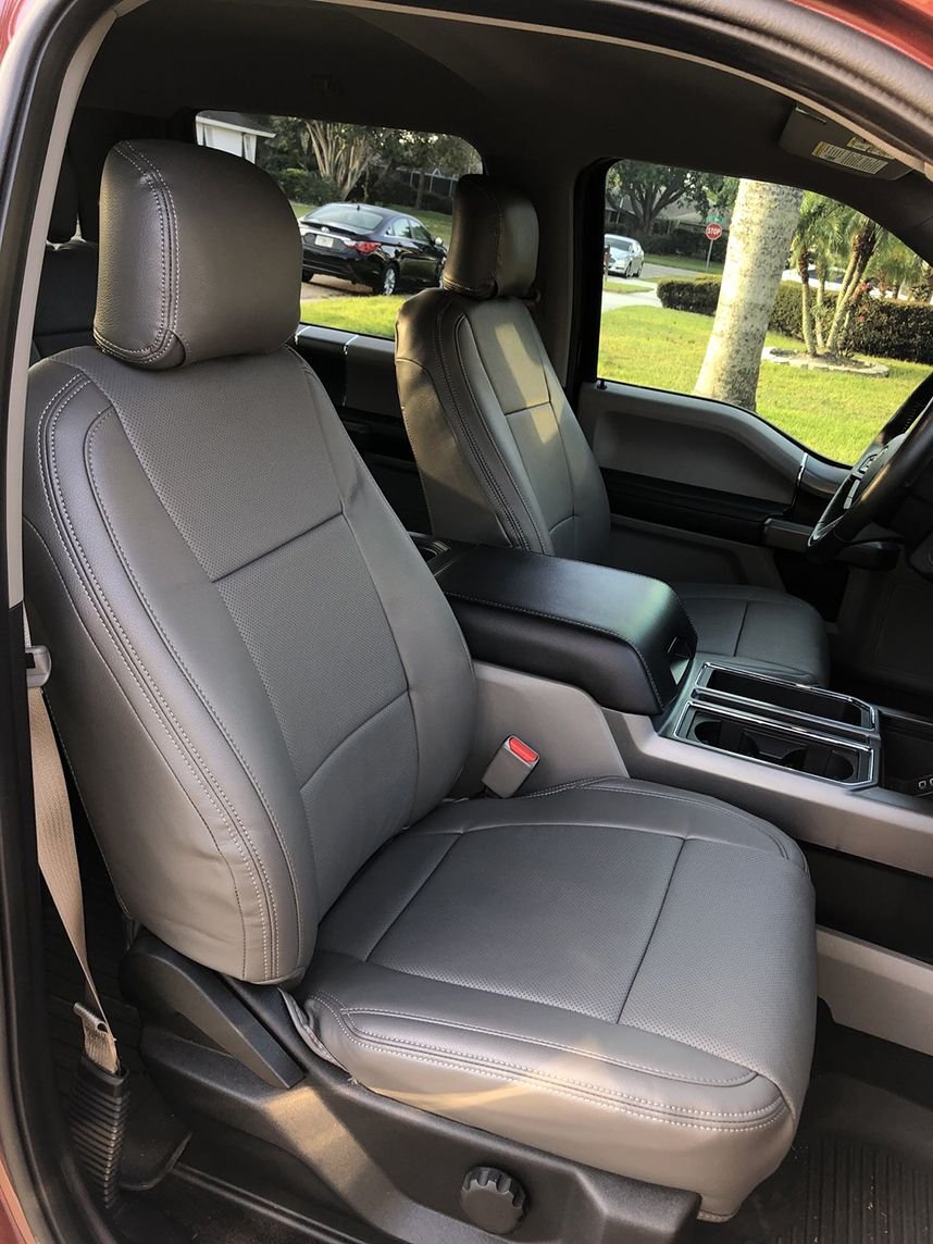 SOLD...FS Clazzio Super Crew Leather Seat CoversGray Ford F150
