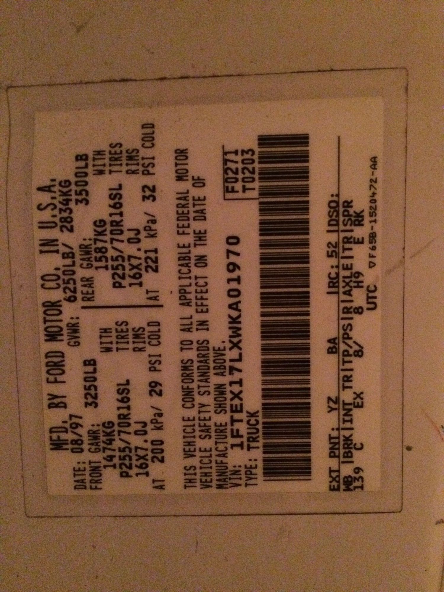 2005 Ford F150 Transmission Identification