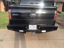 NEW RANCH HAND REAR BUMPER, AFTER GETTING OLD ONE RIPPED UP BY A RETREAD LAYING ON THE HWY.......
