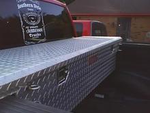 toolbox with tie-downs