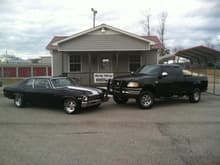 My truck and my nova at work