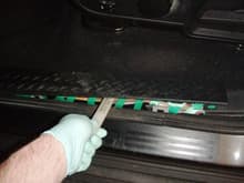 Removing Driver's door sill plate 2
