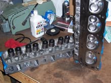 heads with s.s. valves.  Ported and polished