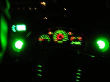 Guages lite up sorry its kinda blurry