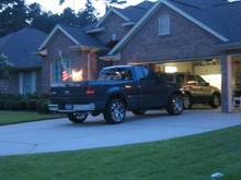 A great shot of Blue in the driveway on a warm summer evening!