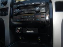 Mounting location of the PIAA light switches. Switch to left is for outer pair of driving lights; switch to right is for inner pair of offroad lights.