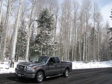 Vacation, SnowBowl Mountain near Flagstaff Arizona. This was a 7 mile road up a mountain right after an hour of light snow. The entry said &quot;4x4 or tire chains recomended&quot;. It wasnt bad though.