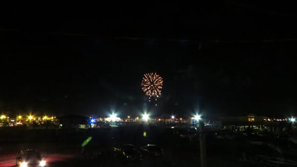 Fireworks last night at Bridgeside Marina...taken from the porch of the camp.