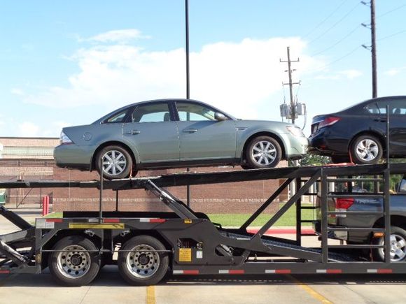 Positioning on transport relative to other car.