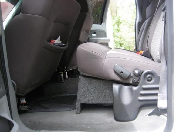 Sub enclosure under the seat