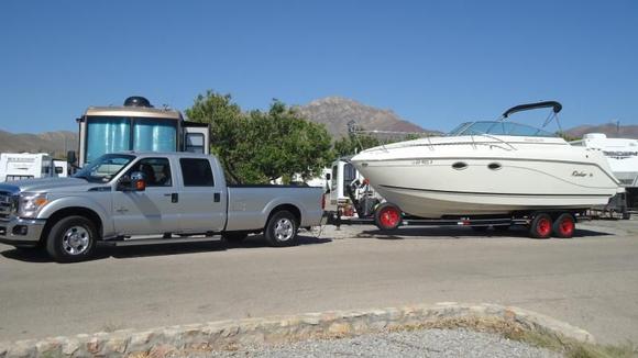 New 2011 F350 with 1st tow hooked up.