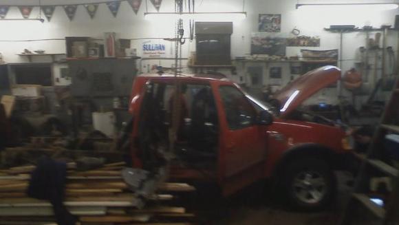 during 3 inch body lift looks like a chop shop lol