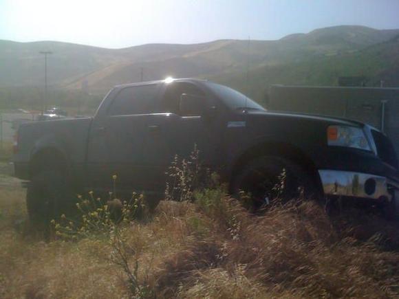 Pretty awesome for stock suspension, other than the 2" leveling kit