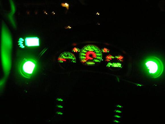 Guages lite up sorry its kinda blurry