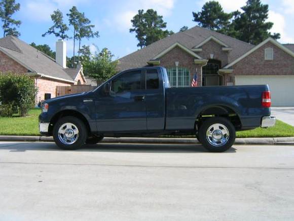 Truck before drop shackle install.