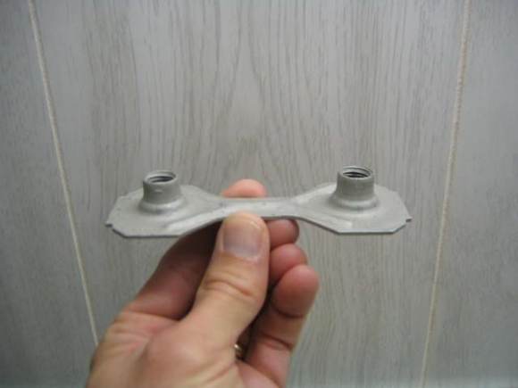 This is the mounting plate for the bolts of the factory tow hooks on 2004 - 2008 model year F-150's. They sit inside the box frame of the vehicle.