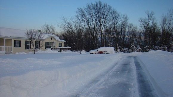 My street after I got done with the blower
