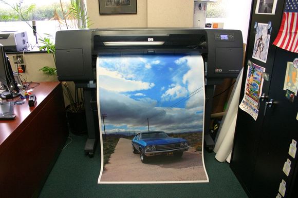 Printing out a poster of my 68 Chevelle in Anza Borego 40 x 60"