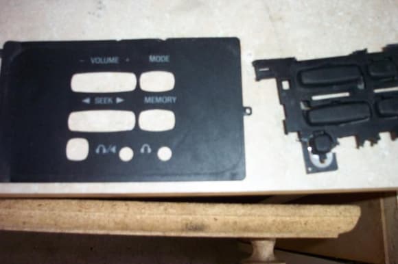 Stereo faceplate and plastic removed for the mdf board to take it's place.